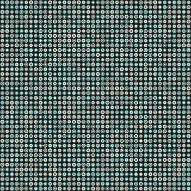 Soyut renk geometrik mozaik desen üretici hesaplama sanatı illüstrasyonu, fayans renk parçalarının taklit edilmesi