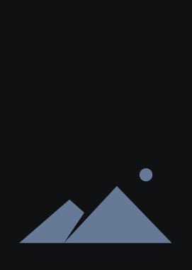 Geometric mountains silhouette, landscape art illustration 