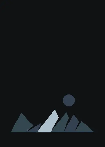 Montagnes Géométriques Silhouette Illustration Art Paysager — Image vectorielle