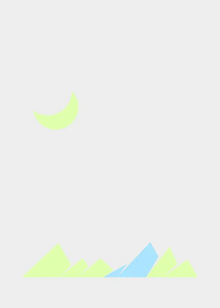 Montagnes Géométriques Silhouette Paysage Affiche Illustration — Image vectorielle