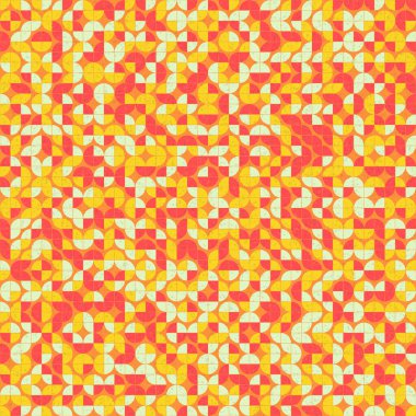 Soyut Geometrik Desen, üretken hesaplama sanatı çizimi 