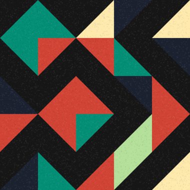 Soyut Geometrik Desen üretken hesaplama sanatı çizimi