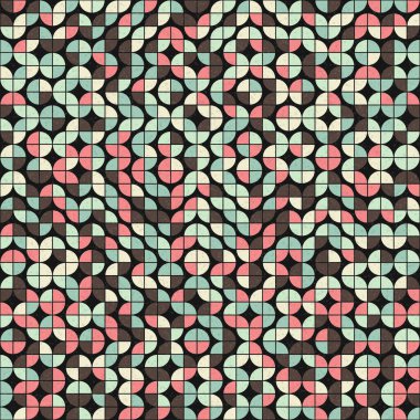 Soyut Geometrik Desen üretken hesaplama sanatı çizimi