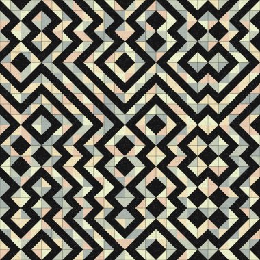 Soyut Geometrik Desen üretken hesaplama sanatı çizimi