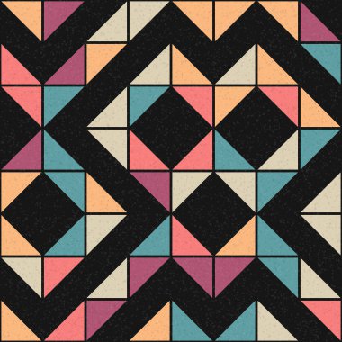 Soyut Geometrik Desen, üretken hesaplama sanatı çizimi 