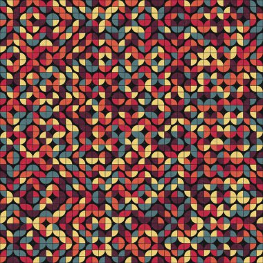 Soyut Geometrik Desen üretken hesaplama sanatı çizimi