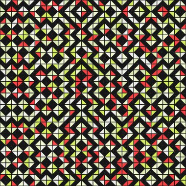 Soyut Geometrik Desen üretken hesaplama sanatı çizimi