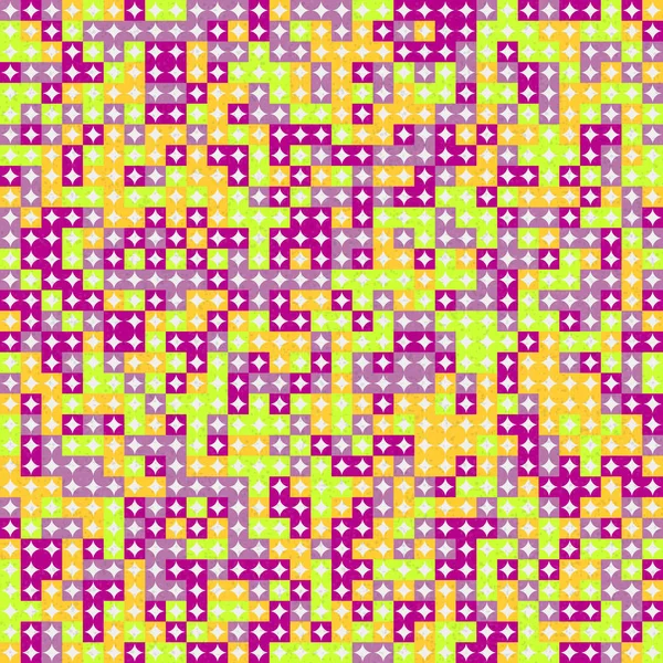 Abstrakte Farbe Geometrische Mosaik Muster Generative Computergestützte Kunst Illustration Nachahmung — Stockvektor