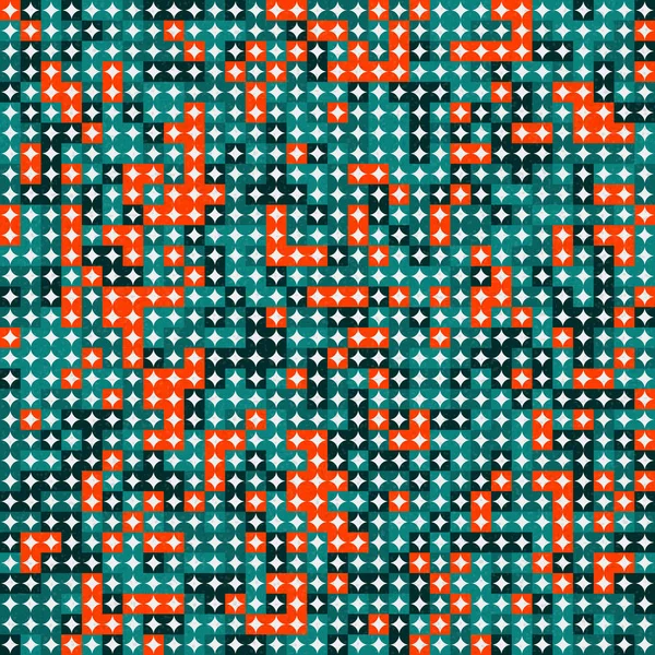 Abstrakte Farbe Geometrische Mosaik Muster Generative Computergestützte Kunst Illustration Nachahmung — Stockvektor