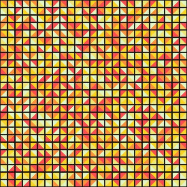 Soyut Geometrik Desen, üretken hesaplama sanatı çizimi 