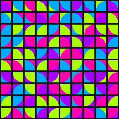 Soyut Geometrik Desen üretken hesaplama sanatı çizimi