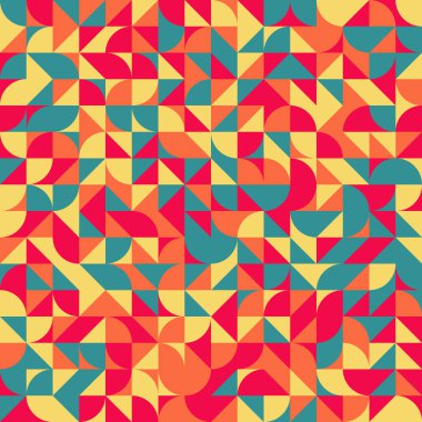 Soyut Geometrik Desen, üretken hesaplama sanatı çizimi 