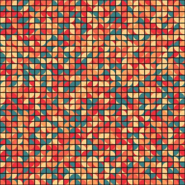 Soyut Geometrik Desen üretken hesaplama sanatı çizimi