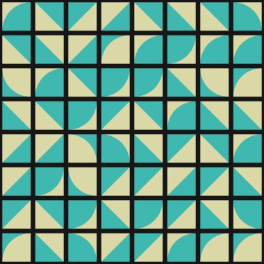 Soyut Geometrik Desen, üretken hesaplama sanatı çizimi 