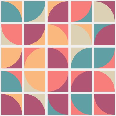 Soyut Geometrik Desen, üretken hesaplama sanatı çizimi 