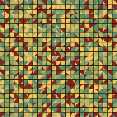 Soyut Geometrik Desen üretken hesaplama sanatı çizimi