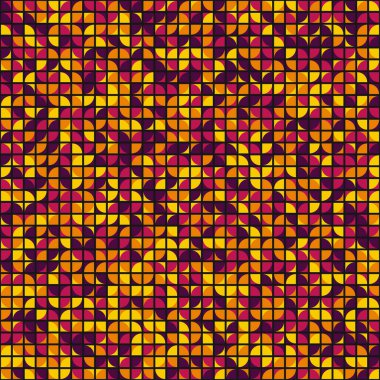 Soyut Geometrik Desen üretken hesaplama sanatı çizimi