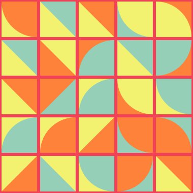 Soyut Geometrik Desen üretken hesaplama sanatı çizimi