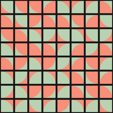 Soyut Geometrik Desen, üretken hesaplama sanatı çizimi 