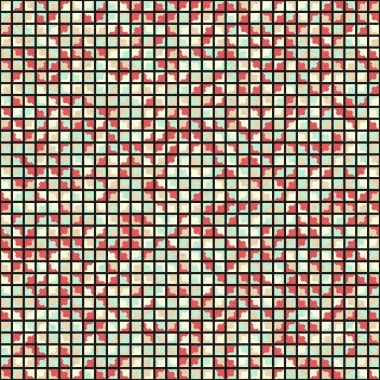 Soyut Geometrik Desen, üretken hesaplama sanatı çizimi 