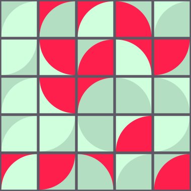 Soyut Geometrik Desen, üretken hesaplama sanatı çizimi 