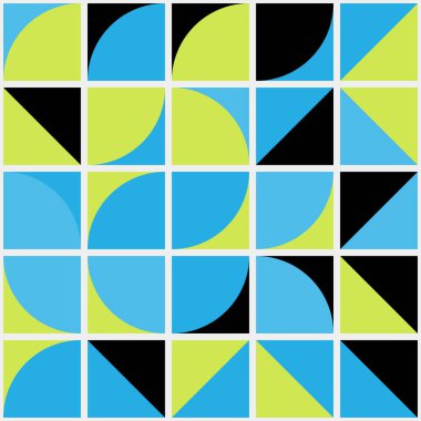 Soyut Geometrik Desen, üretken hesaplama sanatı çizimi 