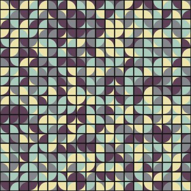 Soyut Geometrik Desen üretken hesaplama sanatı çizimi