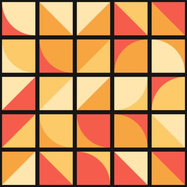 Soyut Geometrik Desen, üretken hesaplama sanatı çizimi 