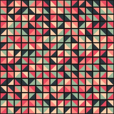 Soyut Geometrik Desen, üretken hesaplama sanatı çizimi 