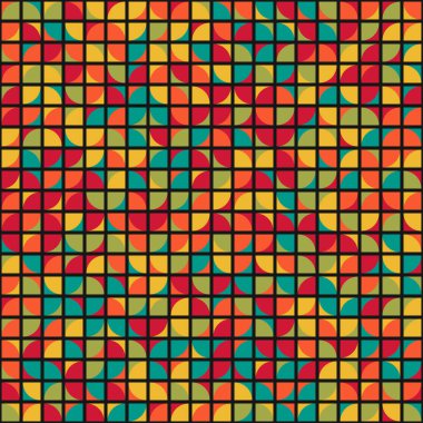 Soyut Geometrik Desen üretken hesaplama sanatı çizimi