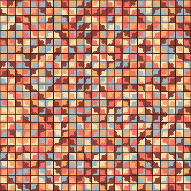 Soyut Geometrik Desen, üretken hesaplama sanatı çizimi 