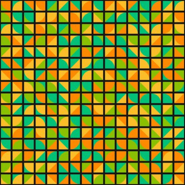 Soyut Geometrik Desen üretken hesaplama sanatı çizimi