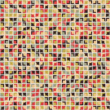 Soyut Geometrik Desen, üretken hesaplama sanatı çizimi 