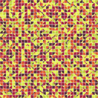 Soyut Geometrik Desen üretken hesaplama sanatı çizimi