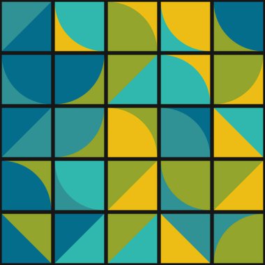 Soyut Geometrik Desen üretken hesaplama sanatı çizimi