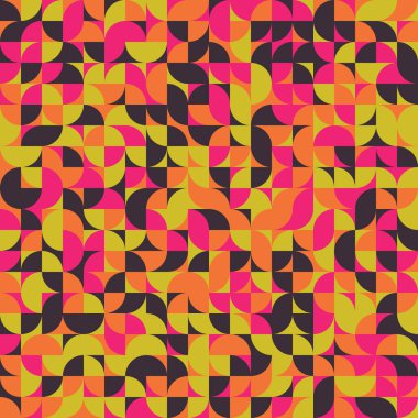 Soyut Geometrik Desen, üretken hesaplama sanatı çizimi 