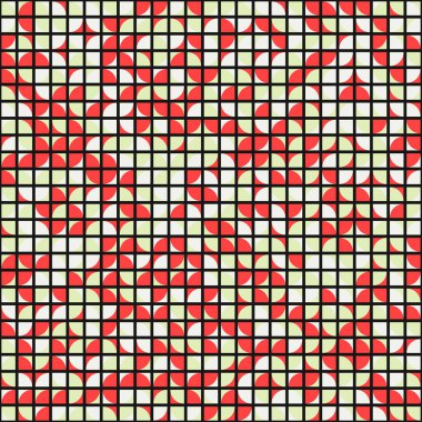 Soyut Geometrik Desen üretken hesaplama sanatı çizimi