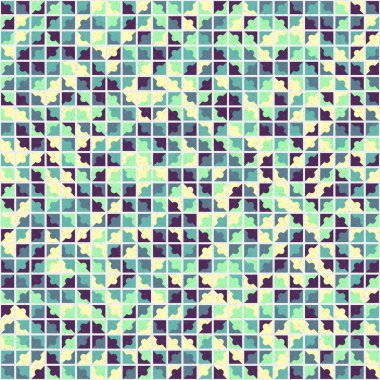 Soyut Geometrik Desen üretken hesaplama sanatı çizimi