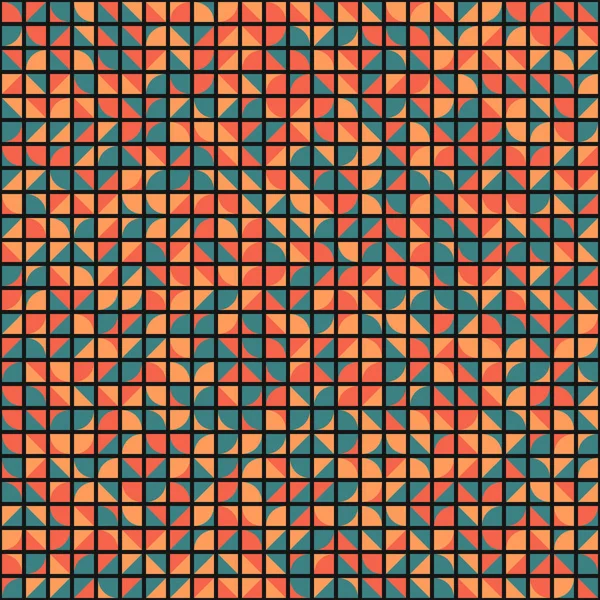 Abstrakte Geometrische Muster Generative Computergestützte Kunstillustration — Stockvektor