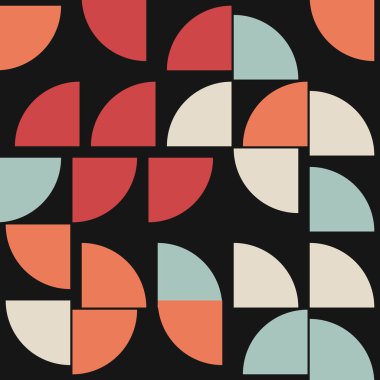 Soyut Geometrik Desen, üretken hesaplama sanatı çizimi 