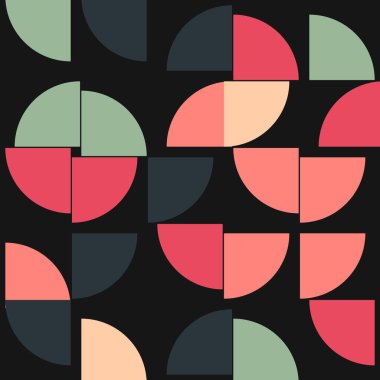 Soyut Geometrik Desen, üretken hesaplama sanatı çizimi 