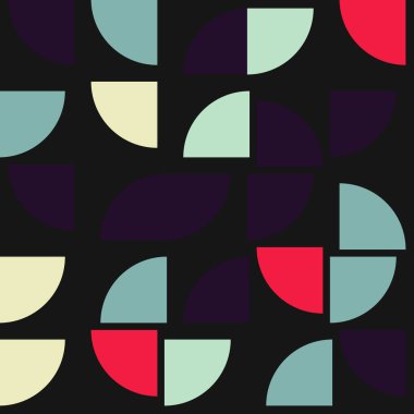 Soyut Geometrik Desen, üretken hesaplama sanatı çizimi 