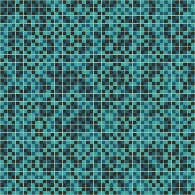 Soyut renk geometrik mozaik desen üretici hesaplama sanatı illüstrasyonu, fayans renk parçalarının taklit edilmesi