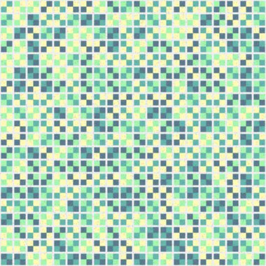 Soyut renk geometrik mozaik desen üretici hesaplama sanatı illüstrasyonu, fayans renk parçalarının taklit edilmesi