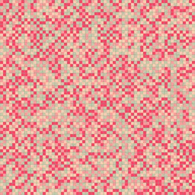 Soyut renk geometrik mozaik desen üretici hesaplama sanatı illüstrasyonu, fayans renk parçalarının taklit edilmesi