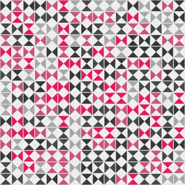 Soyut renk geometrik mozaik desen üretici hesaplama sanatı illüstrasyonu, fayans renk parçalarının taklit edilmesi