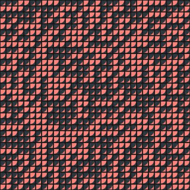 Soyut renk geometrik mozaik desen üretici hesaplama sanatı illüstrasyonu, fayans renk parçalarının taklit edilmesi