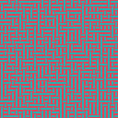 Soyut Geometrik Desen üretken hesaplama sanatı çizimi