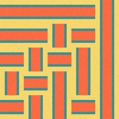 Soyut Geometrik Desen üretken hesaplama sanatı çizimi