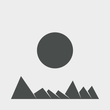 Geometrik Dağlar, siluet manzara, vektör illüstrasyonu 